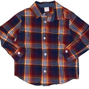 EC GYMBOREE BUTTON UP PLAID SHIRT SZ. 2T